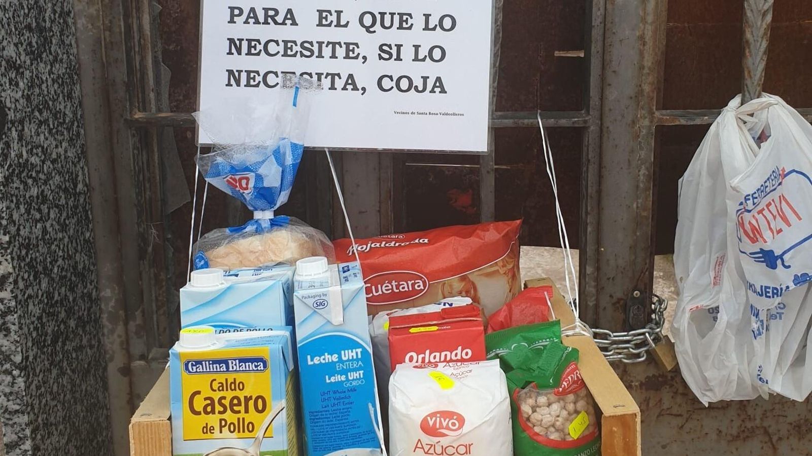 Cesta solidaria en Córdoba.