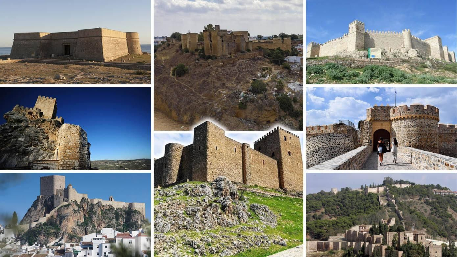 Montaje con diferentes castillos andaluces