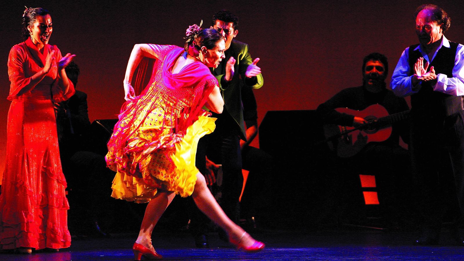Merche Esmeralda, en el Festival de Jerez de 2006, con Adela Campallo, Rafael Campallo y Manuel Marín.