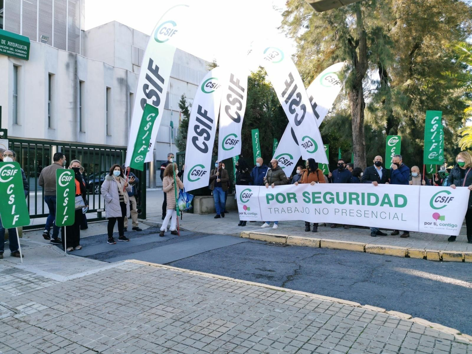 Protesta anterior de CSIF en Huelva. Protesta anterior de CSIF en Huelva.