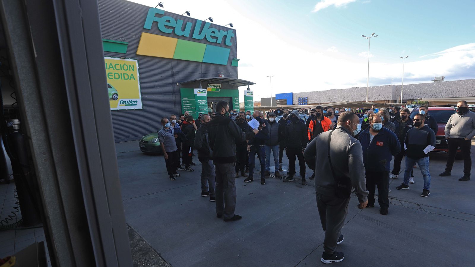 Fotos de los piquetes en el polígono de Palmones