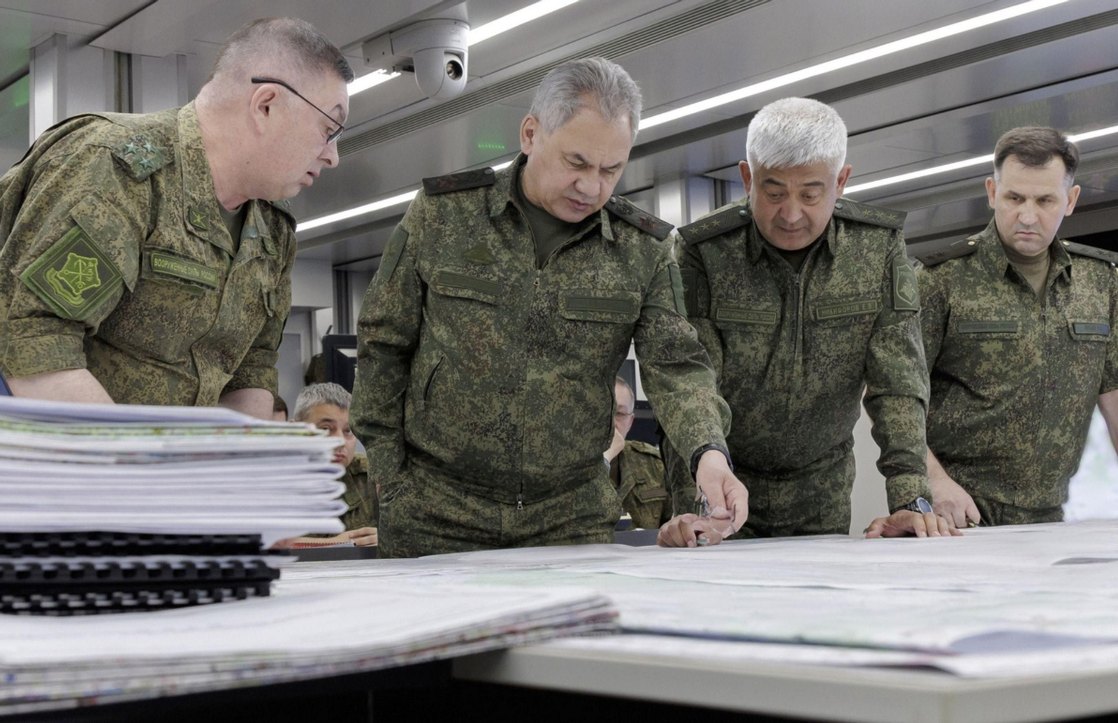 El ministro de Defensa ruso, Sergei Shoigu (c). El ministro de Defensa ruso, Sergei Shoigu (c).