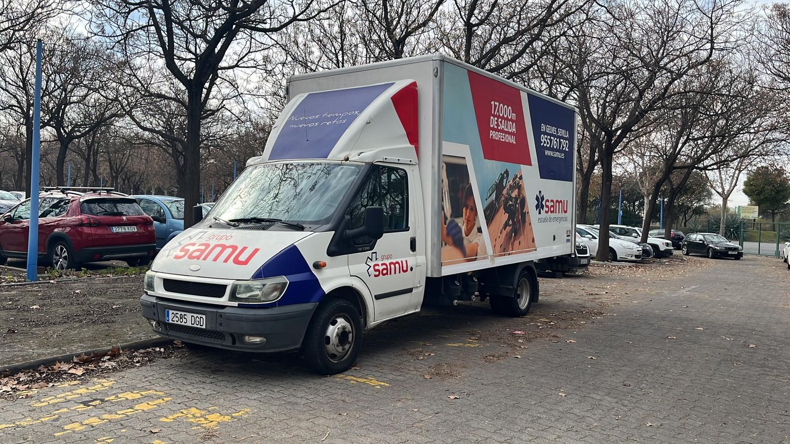 El camión sustraído en la escuela de SAMU