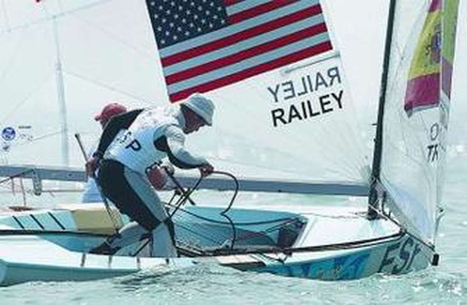 El regatista linense Rafa Trujillo, durante los presentes Juegos.