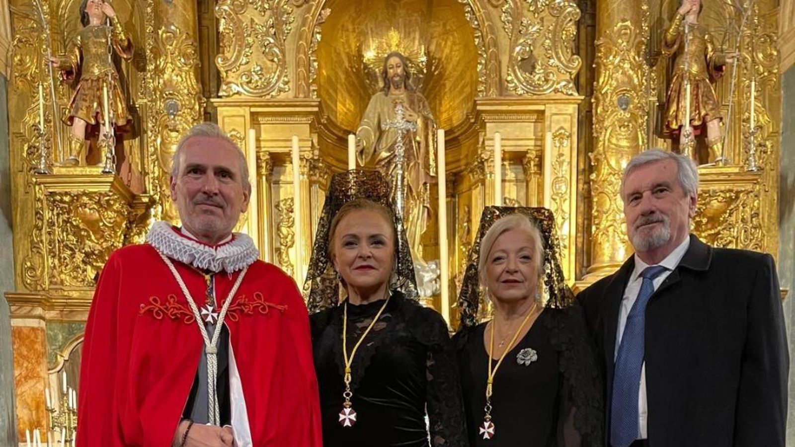 Esteban Pacha, Pilar Domínguez, María del Carmen Domínguez e Ignacio Ibisate.