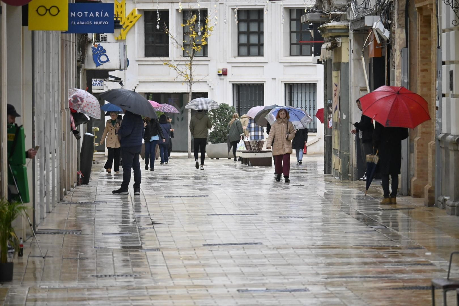 Imágenes de lluvia en la mañana del Domingo