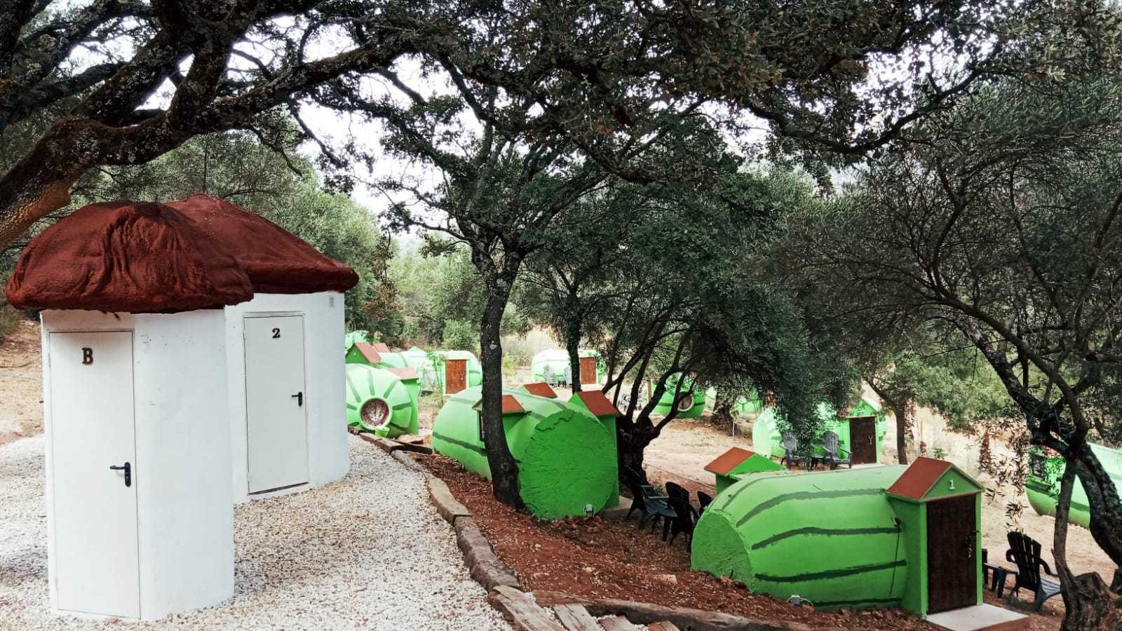 Vista del camping Sandía en Jimera de Líbar.