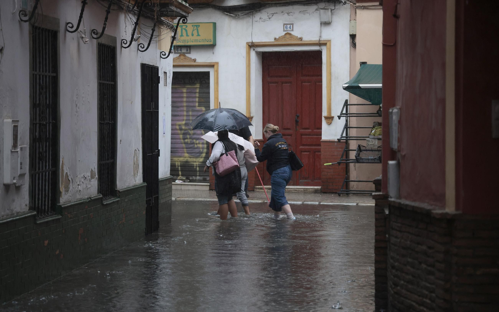 El centro de Sevilla anegado, todas las fotos.