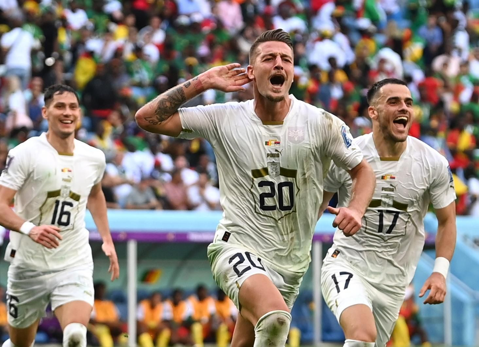 Las imágenes del Camerún - Serbia