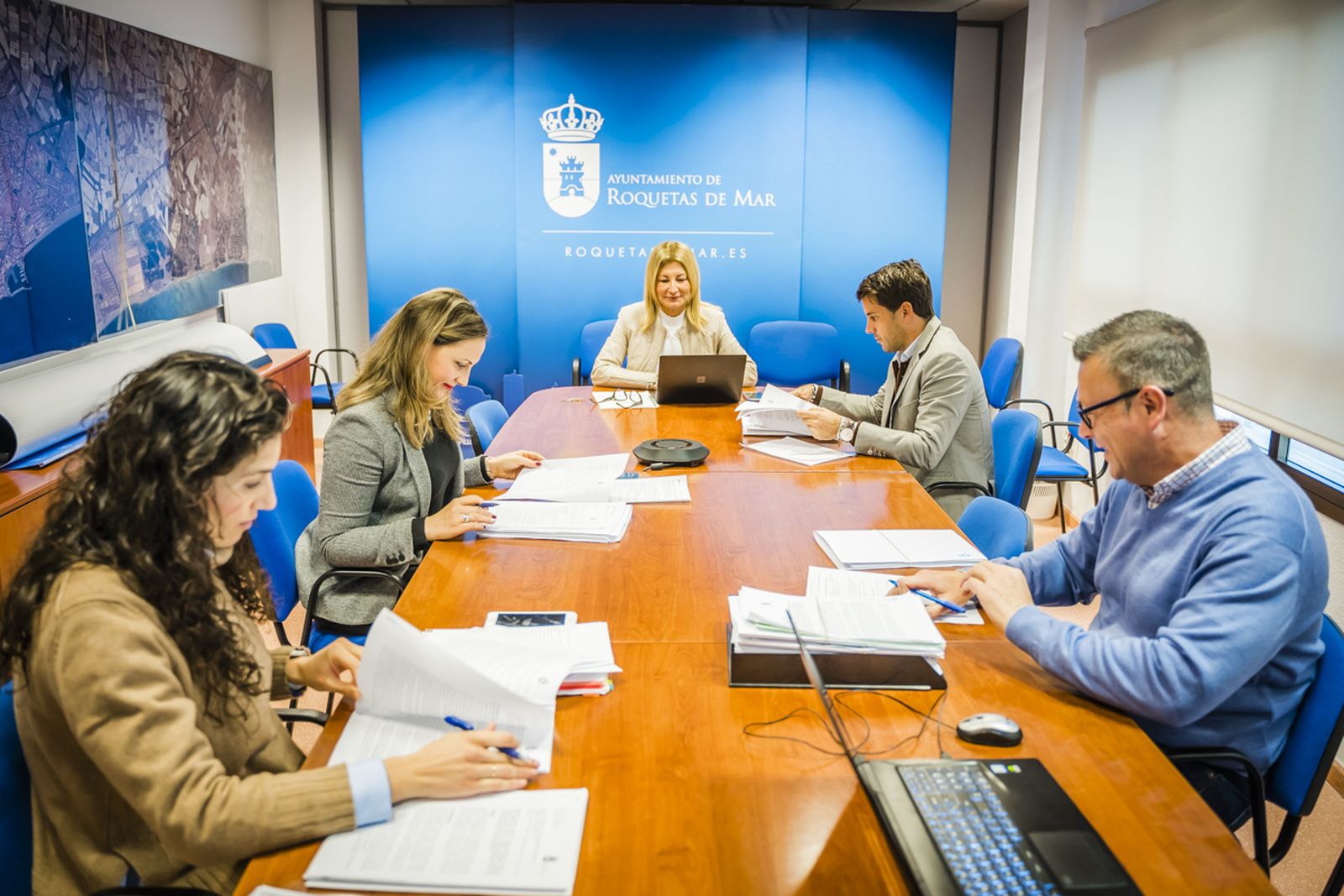 Reunión de la Junta Local del Ayuntamiento de Roquetas de Mar.