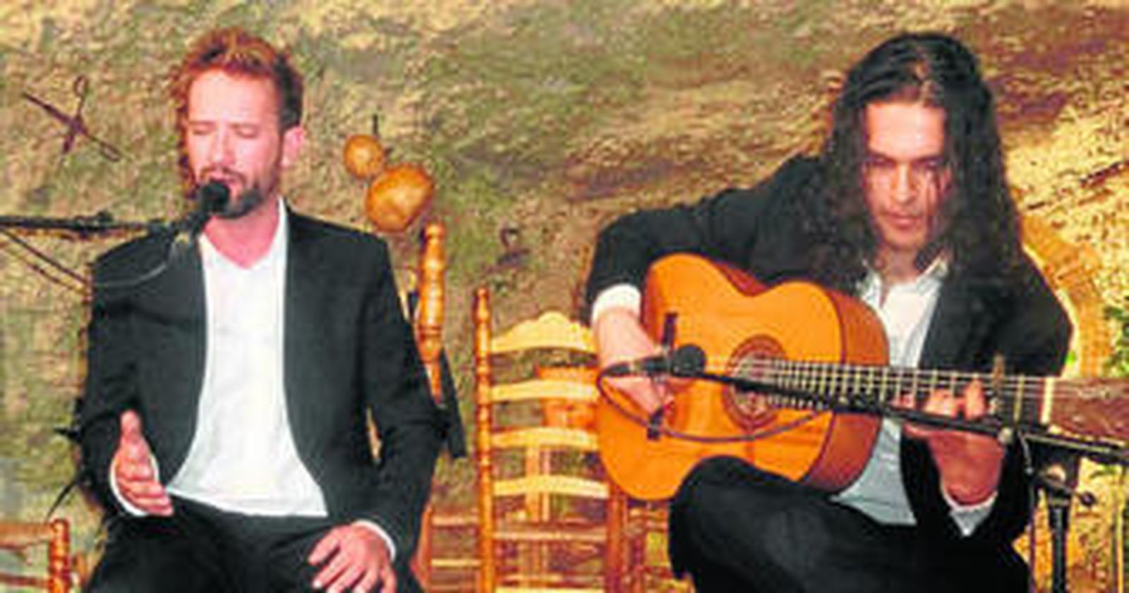 Ezequiel Pasamontes, 'Zarrita', durante su actuación en El Morato con Antonio de Quero.