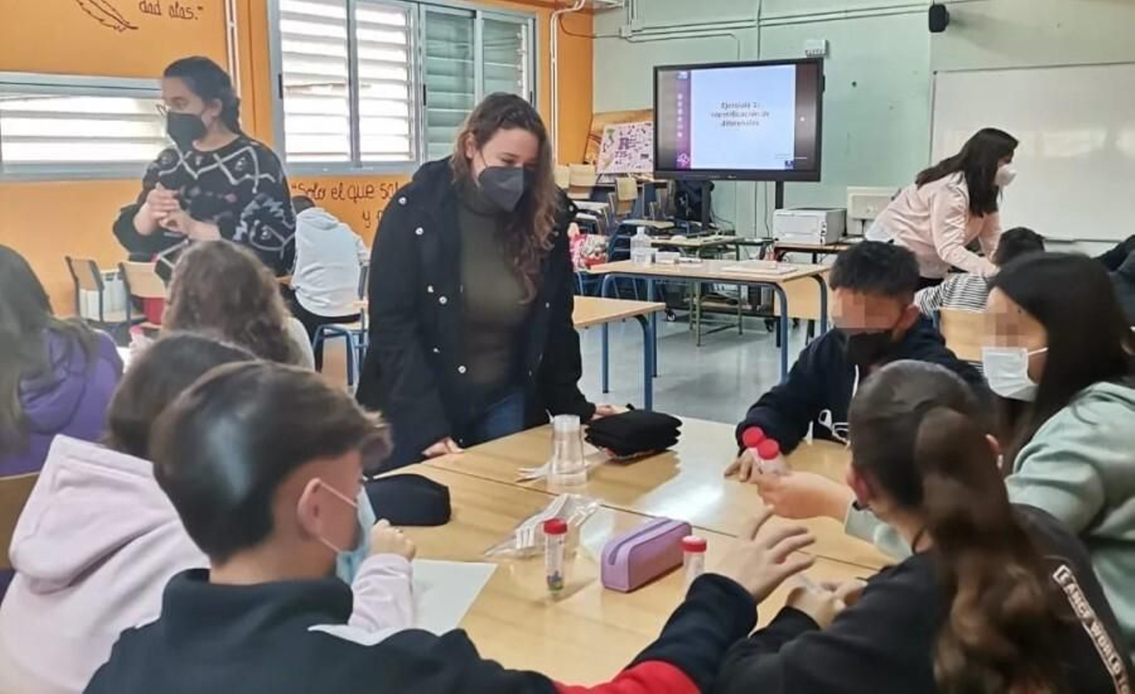 Alumnos de un instituto participantes en el 'Reto del saber'.