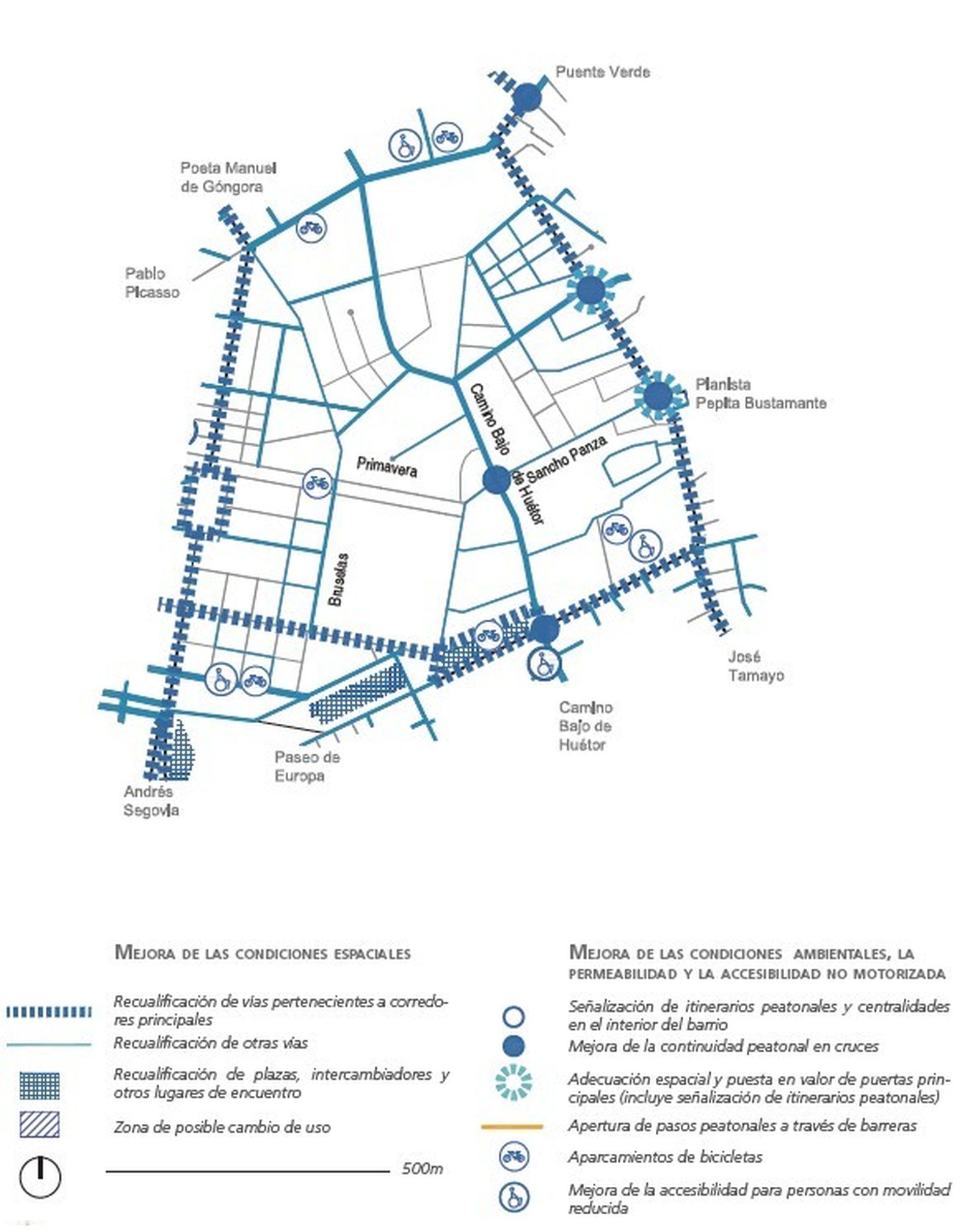 Mapa de intervención en Cervantes.