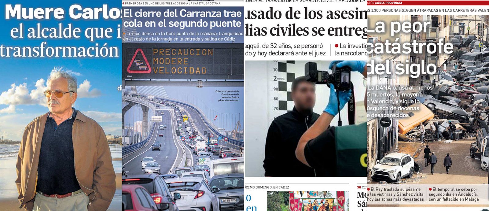 Las 24 portadas de Diario de Cádiz de 2024