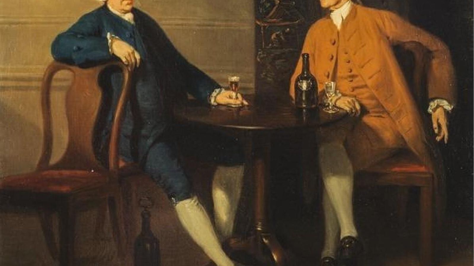 Retratos de Fullerton y Ninian Lowis, por Thomas Seaton, 1773.