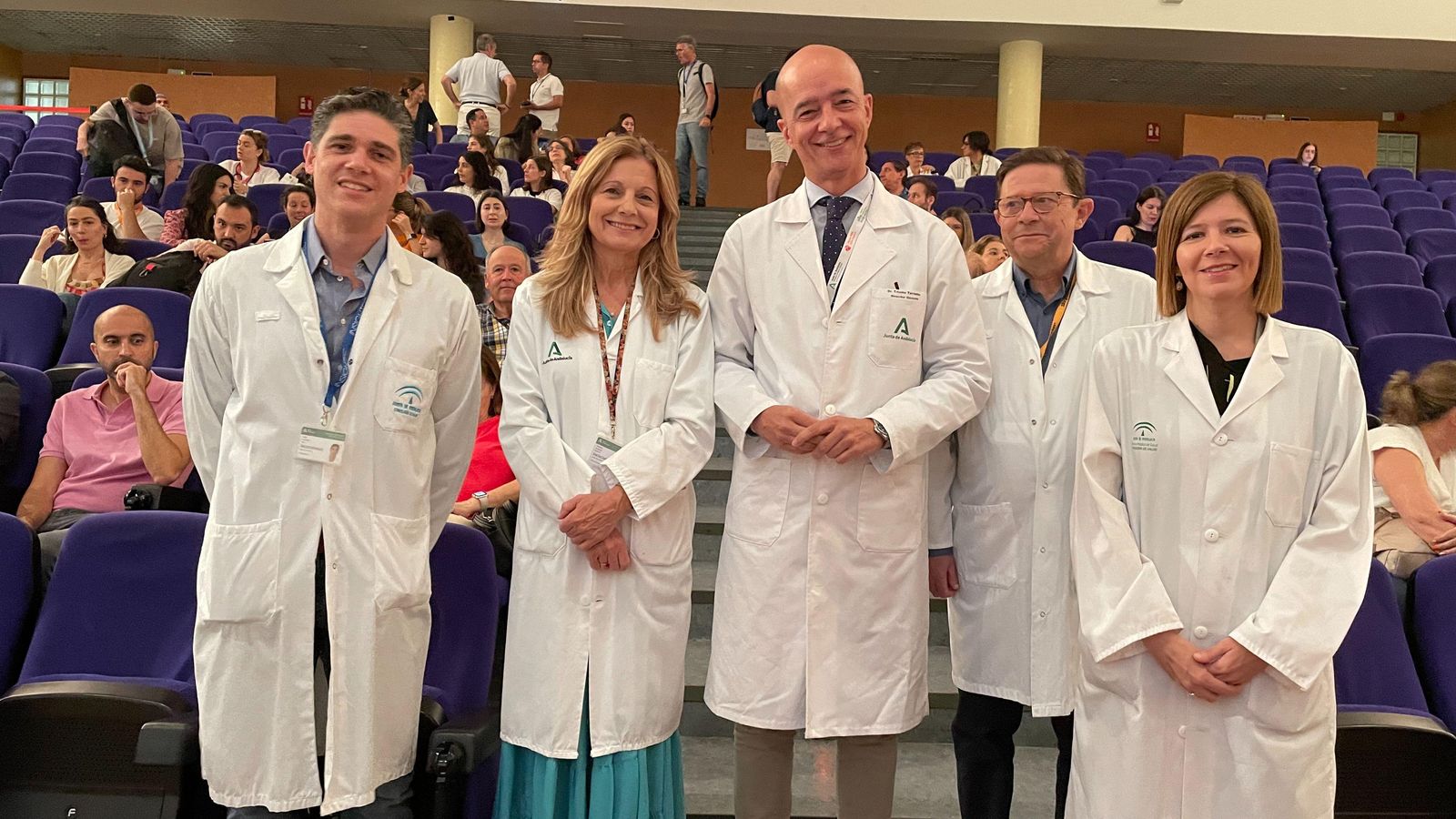 Juan Solivera, Marina Álvarez, Francisco Triviño, Manuel Ramos y Maite Cáceres.