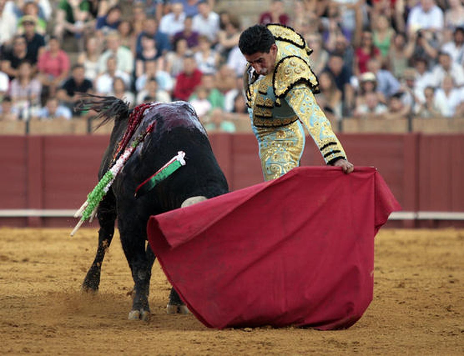 El festejo sevillano quedó en un mano a mano entre Nuno Casquinha y Luis Martín Núñez.

Foto: Juan Carlos Muñoz