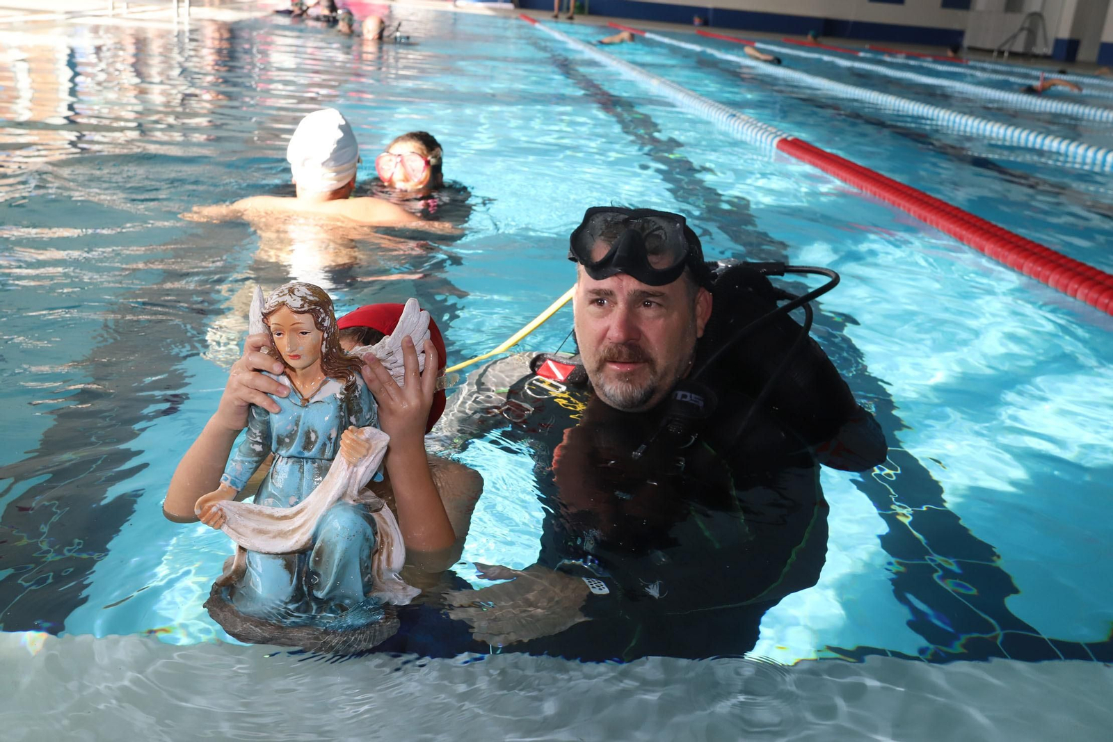 Imágenes del belén acuático en el Andrés Estrada