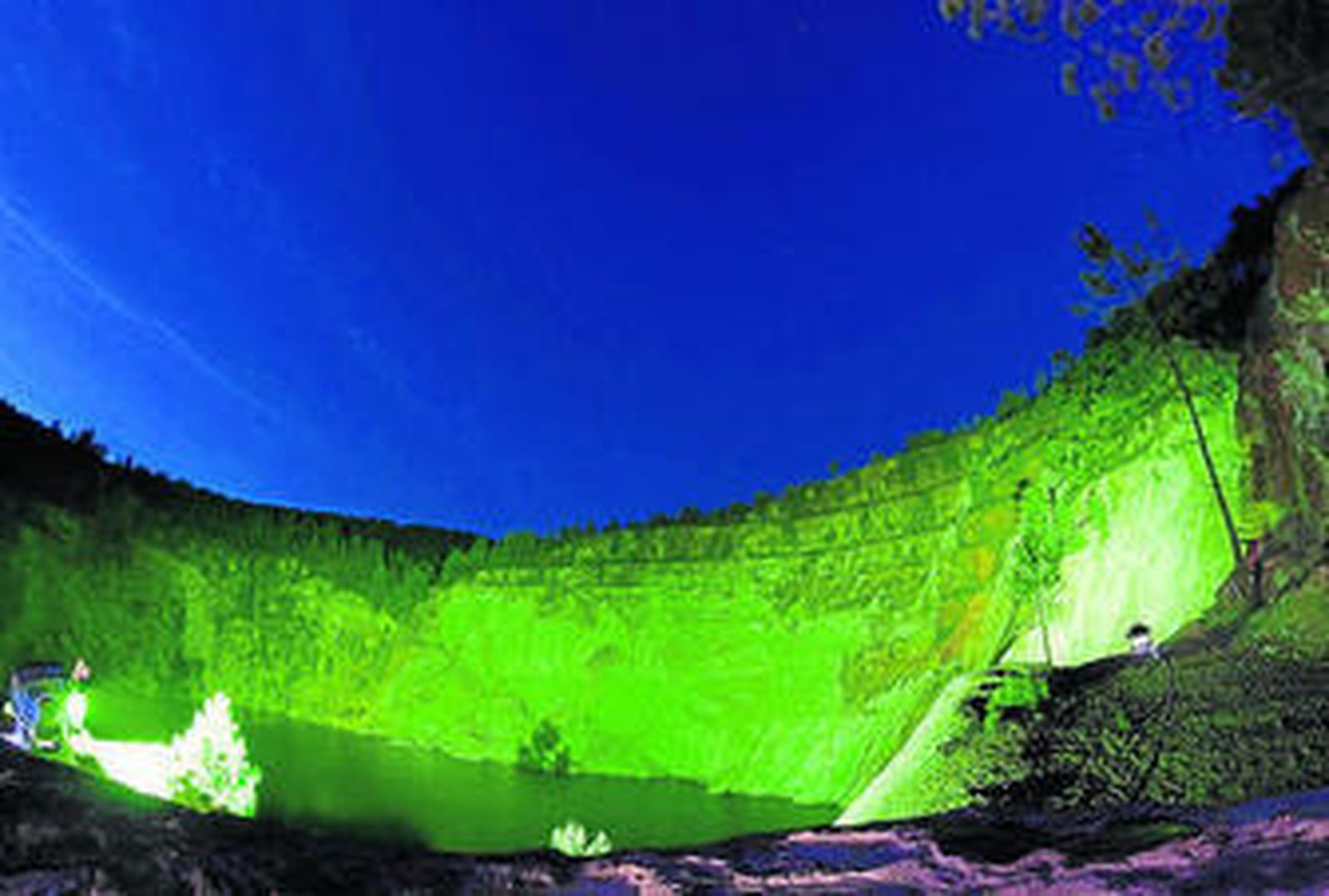 Foto histórica de la mina de la Peña de Hierro.
