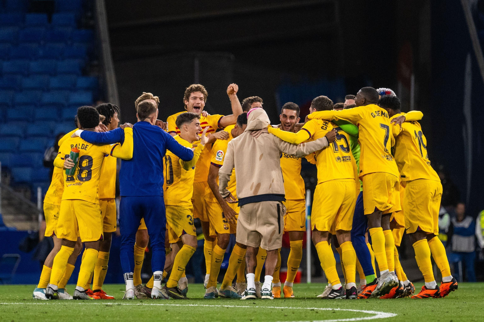 Las fotos de la celebración fallida del Barcelona ante el Espanyol