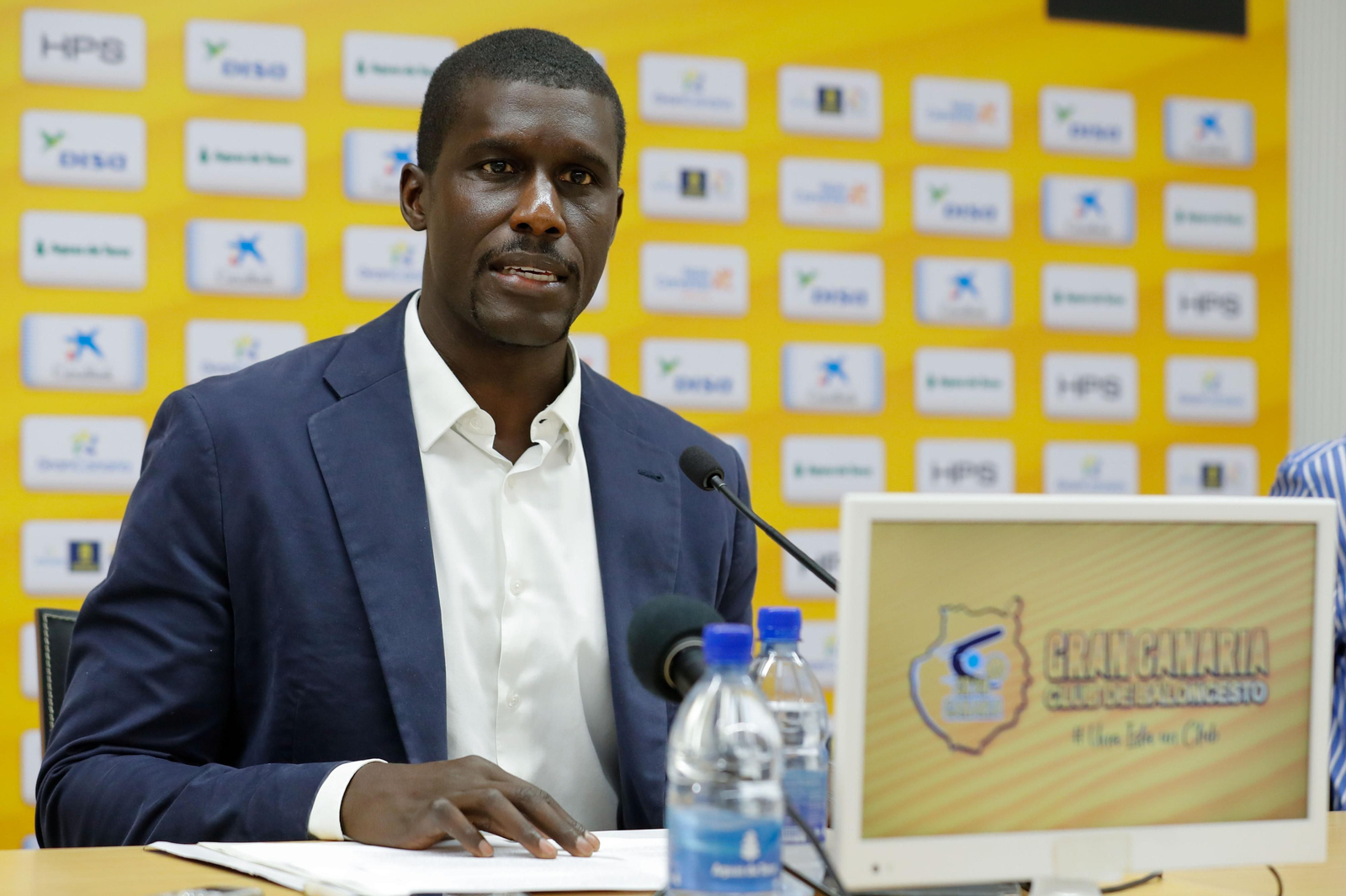 Sitapha Savané, en la rueda de prensa.