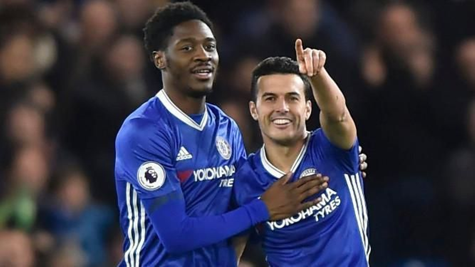 Pedro celebra uno de sus goles con el Chelsea.