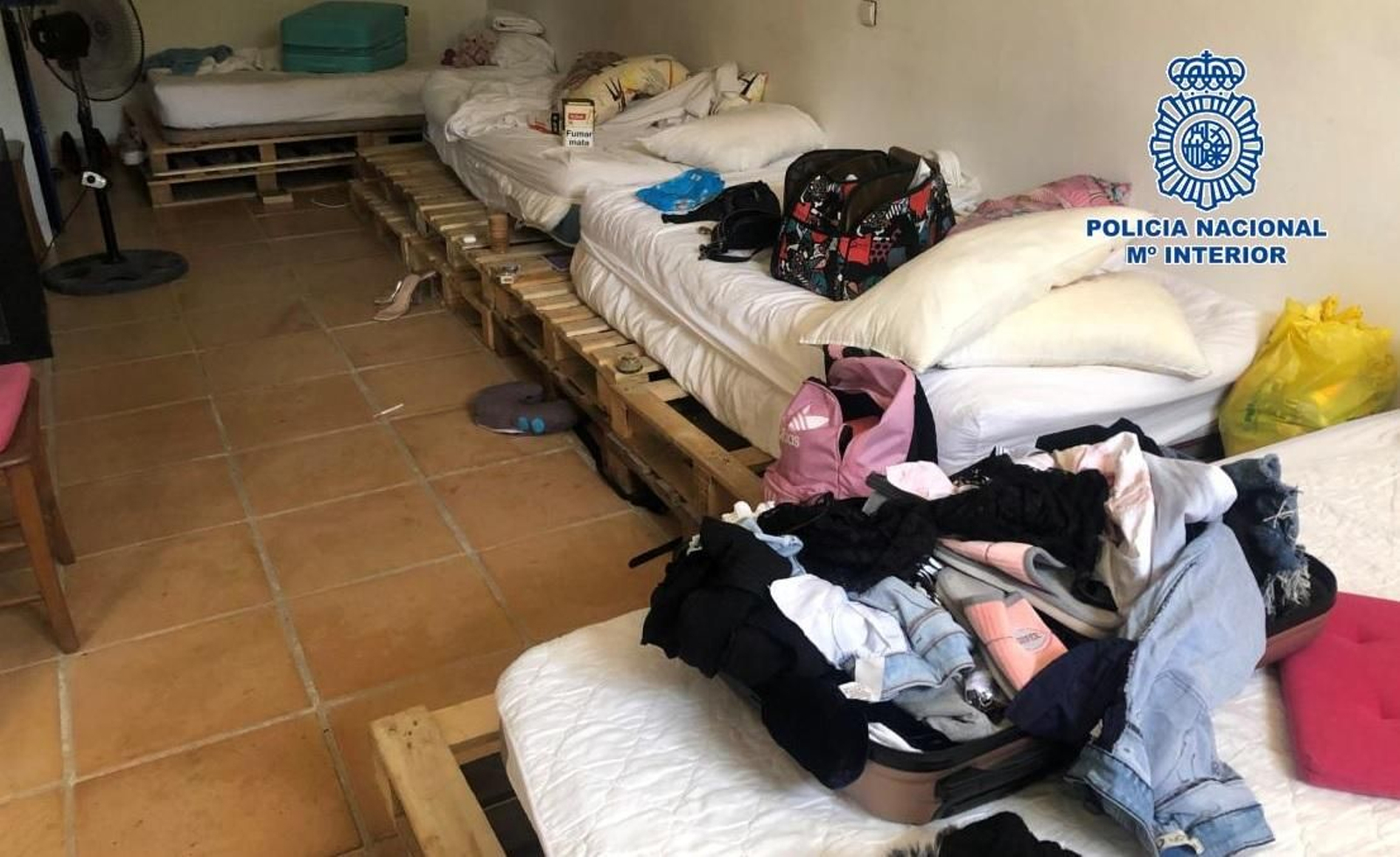 Habitación de la vivienda que destinaban a las mujeres que tenían retenidas.