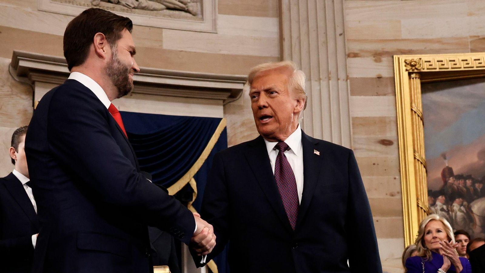 Donald Trump y su vicepresidente J. D. Vance, tras jurar el cargo Donald Trump y su vicepresidente J. D. Vance, tras jurar el cargo