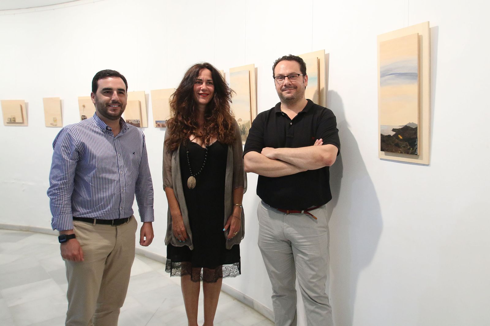 Myriam Vela Blanca con Carlos Sánchez y Juan Manuel Martín Robles.