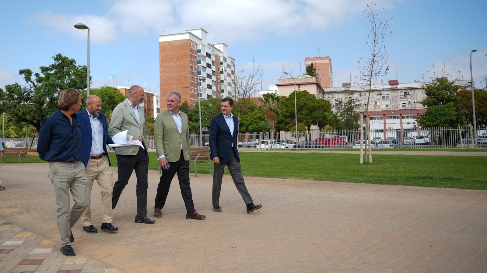 El alcalde José Luis Sanz, en su visita al Parque el pasado mes de julio.