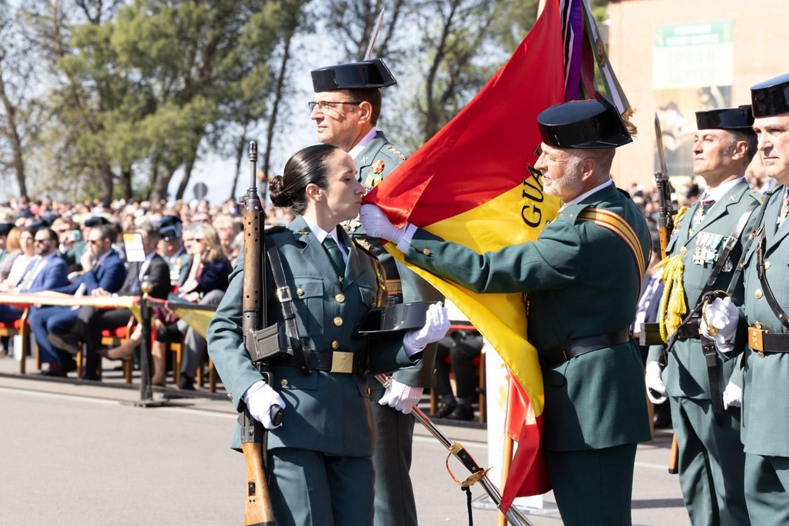 Acto de jura de bandera de la 130ª promoción de guardias civiles de la Academia de Baeza