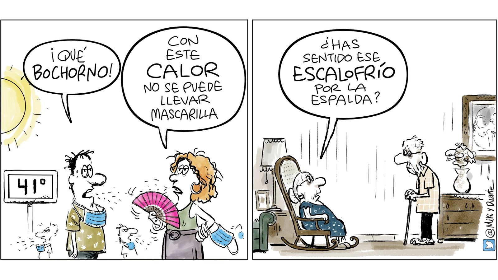 Calor y mascarillas