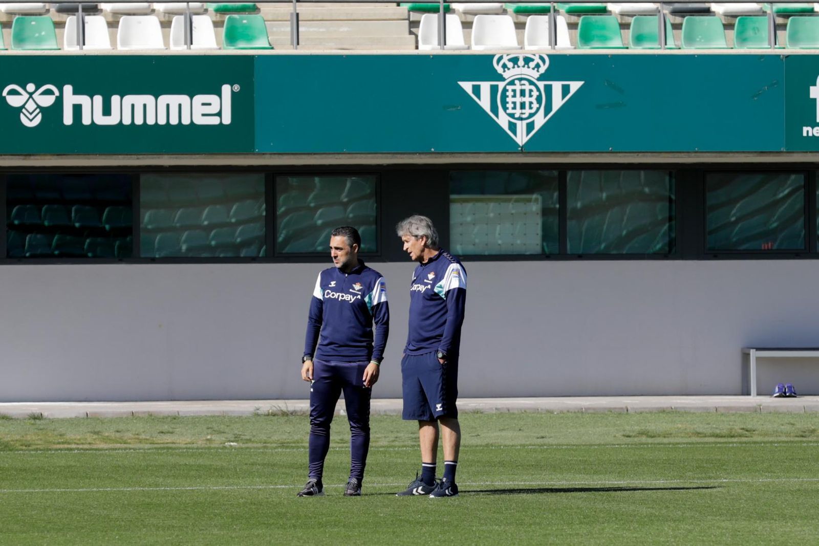 Pellegrini, en un momento del entrenamiento de este sábado.