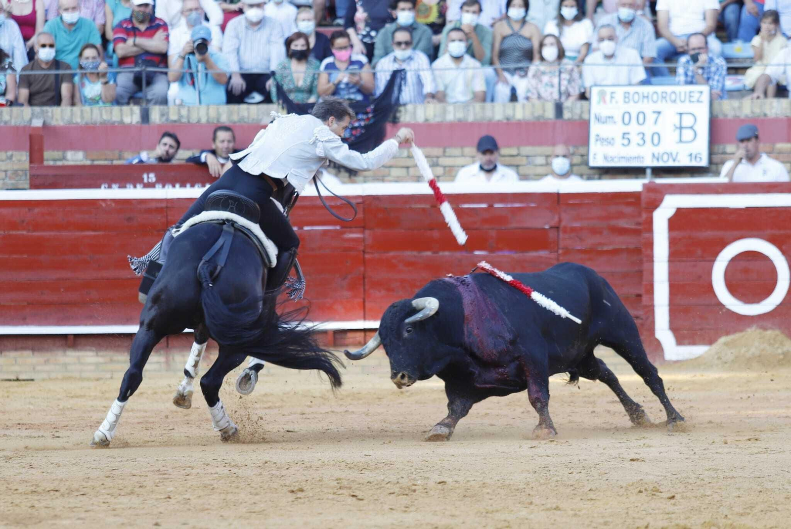 Vuelta al ruedo de Pablo Hermoso de Mendoza ante un interesante sobrero de Bohórquez