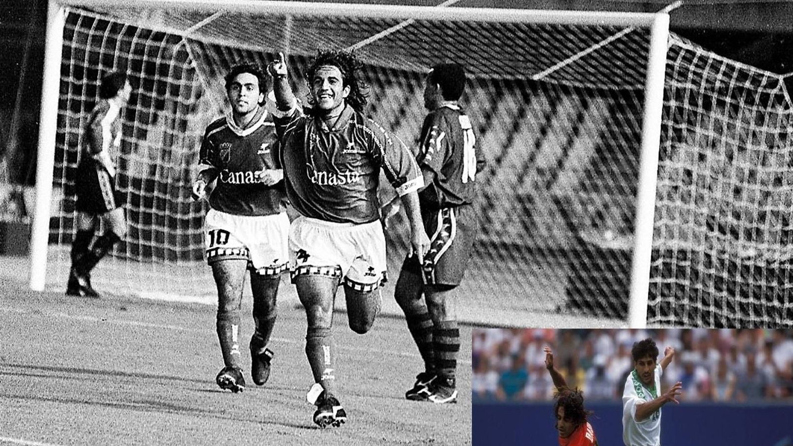 Daoudi, que celebra un gol con el XCD junto a Chicha, jugó con Marruecos en el Mundial del 94. Daoudi, que celebra un gol con el XCD junto a Chicha, jugó con Marruecos en el Mundial del 94.