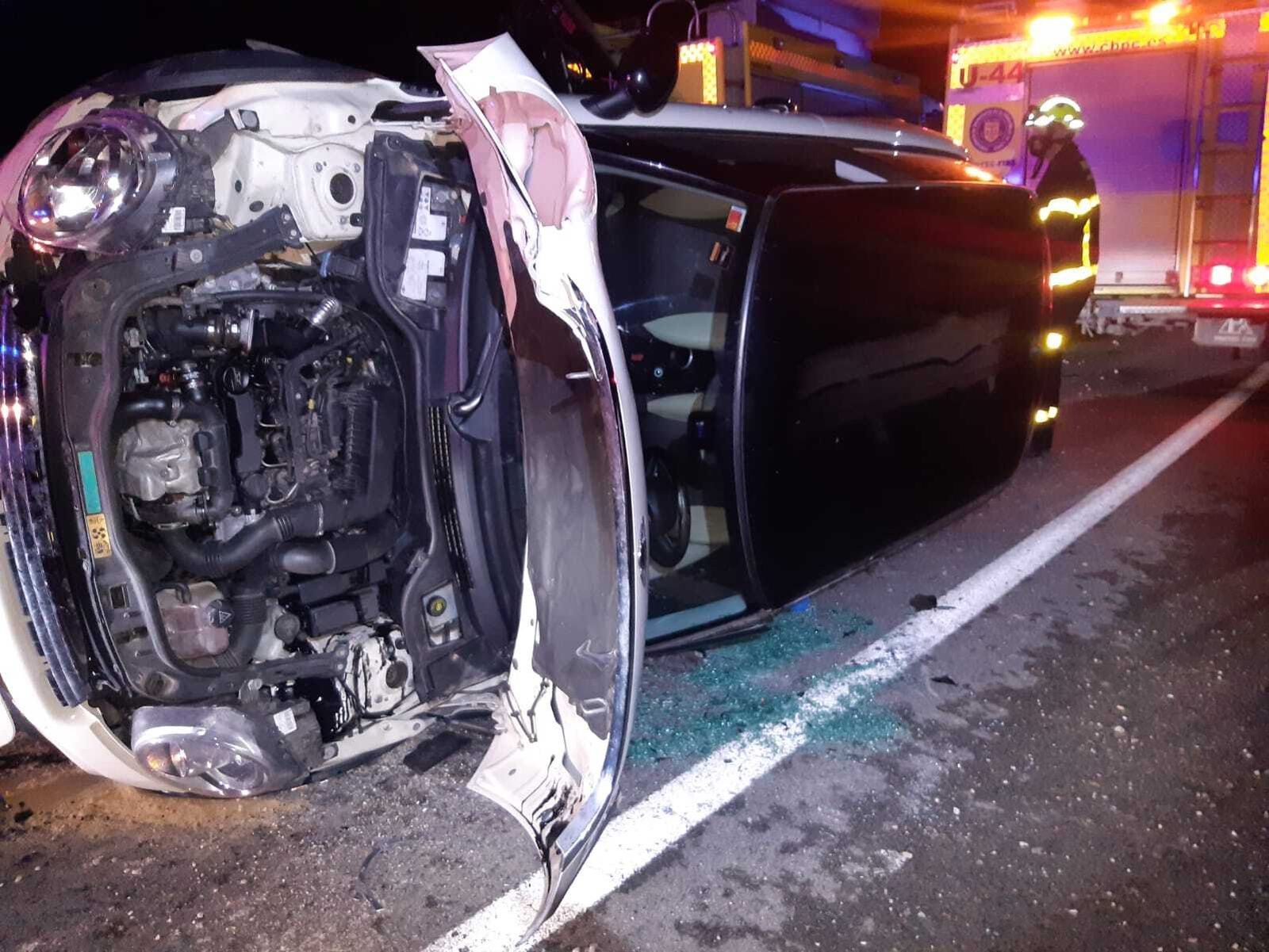 El vehículo accidentado.