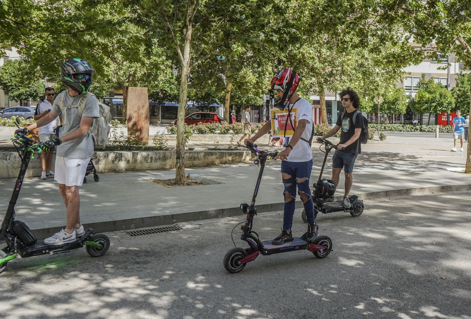 Concentración de patinetas