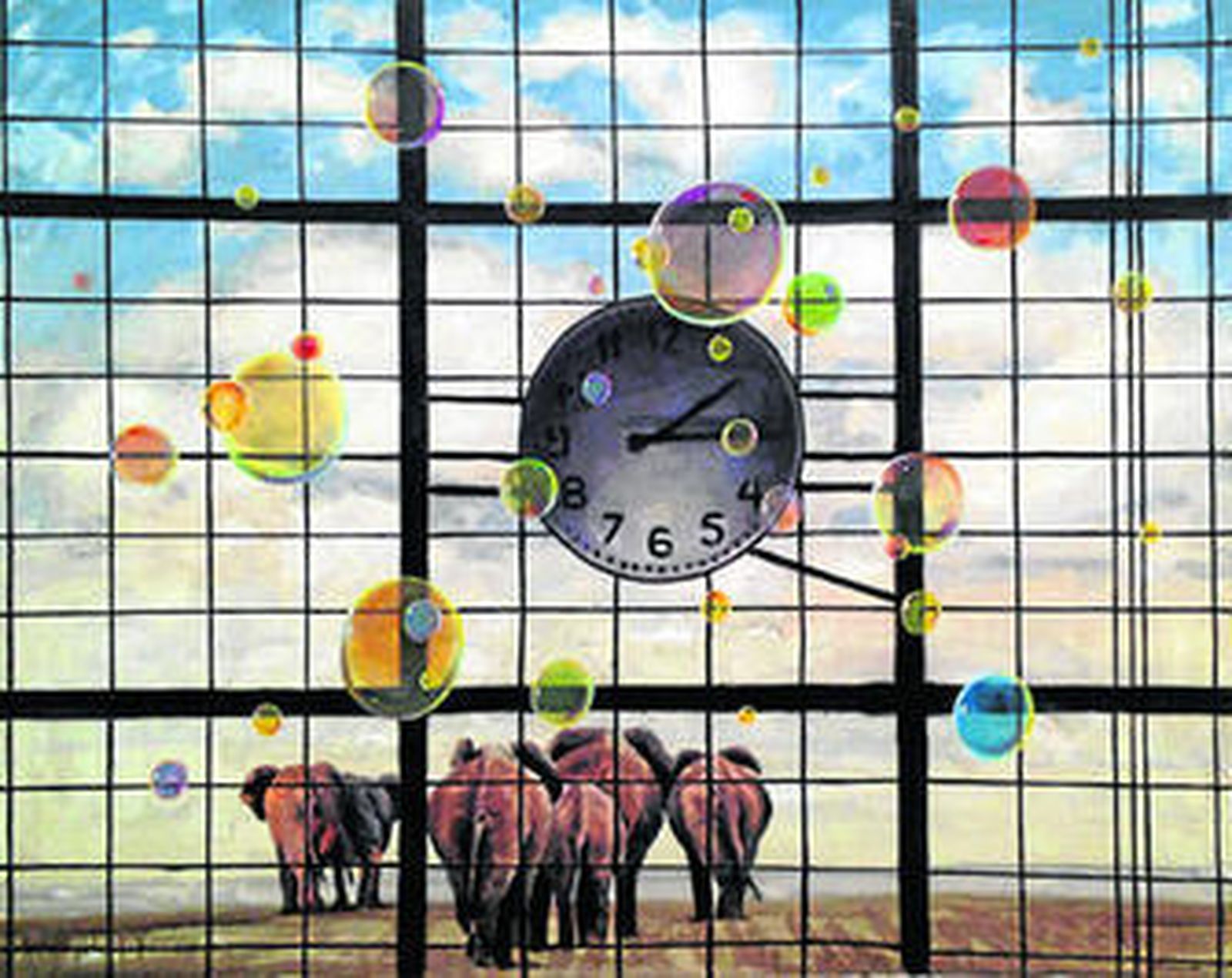 Una de las pinturas que expone el jerezano Juan González de la Calle.