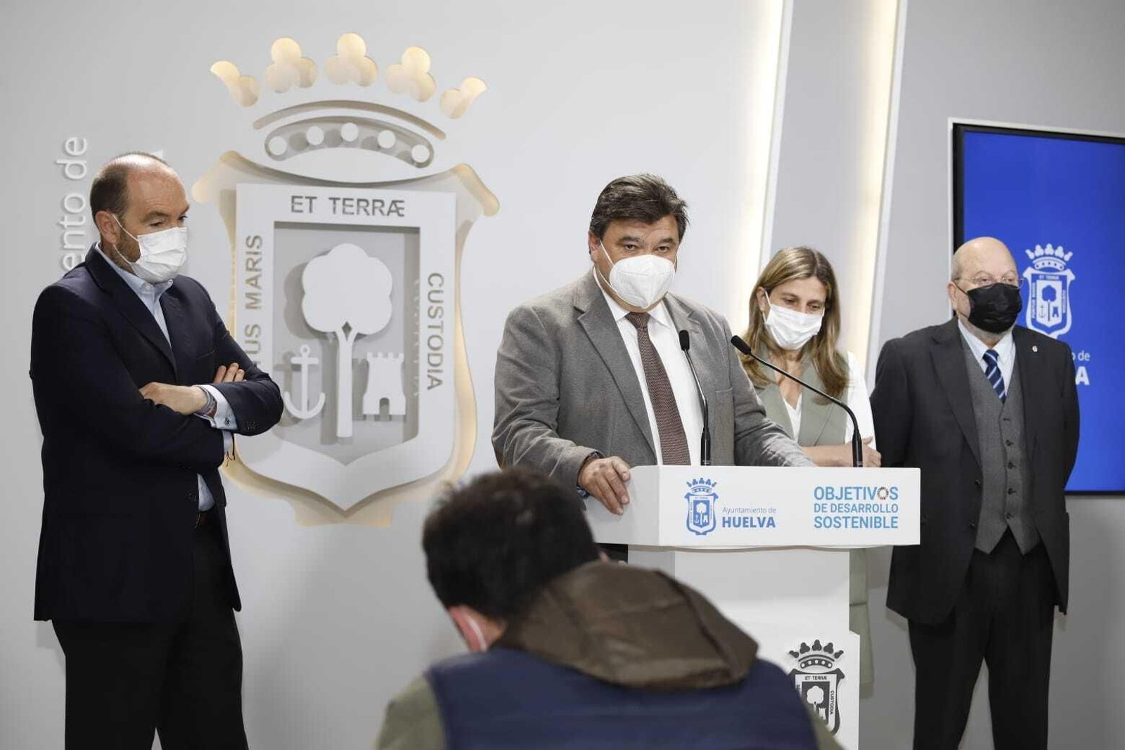 Rueda de prensa del alcalde sobre el Recreativo de Huelva.