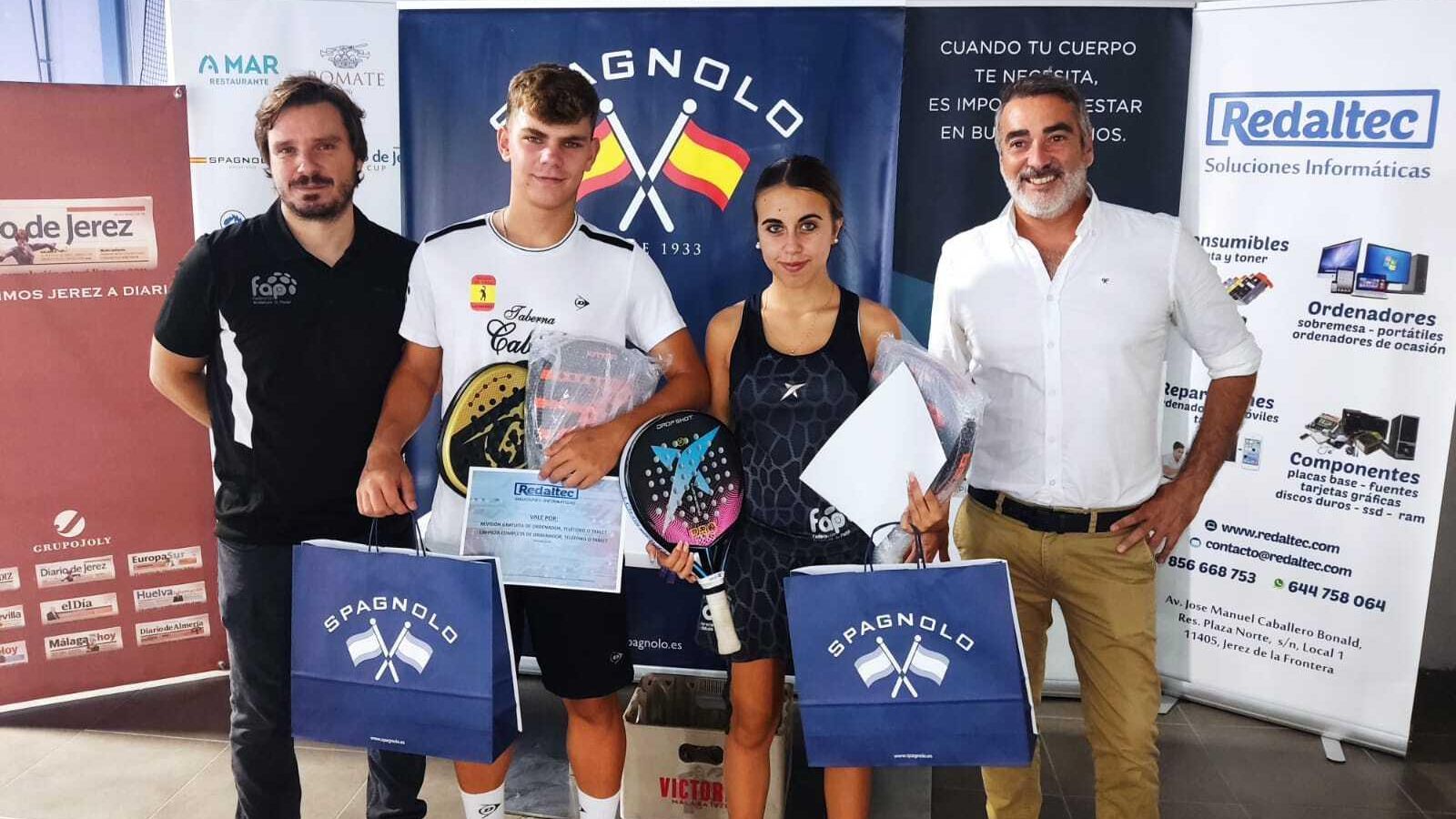 Javi Núñez, de Sanlúcar, y la portuense Luna García, campeones en Primera Mixta por W.O.