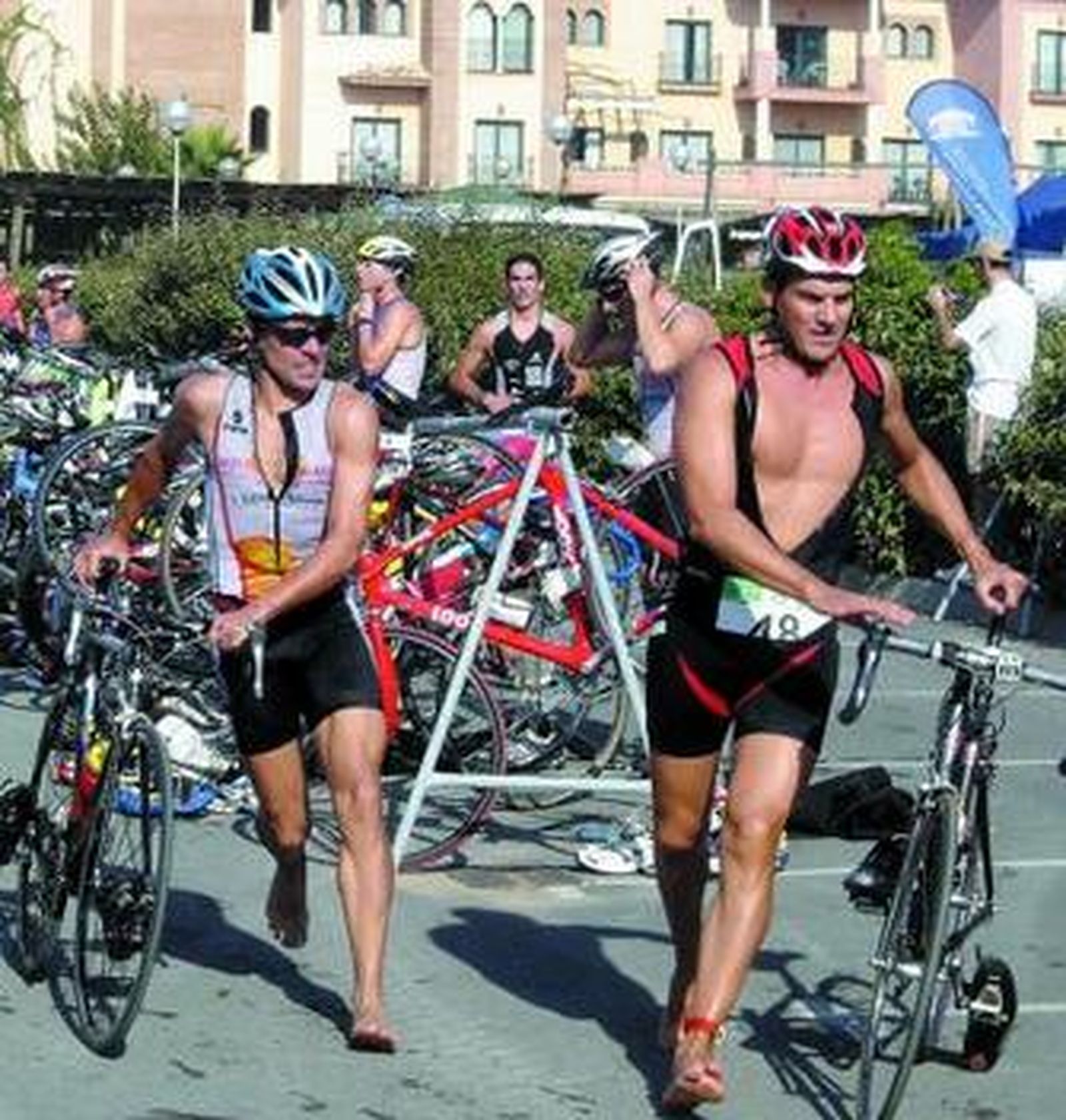 Algunos de los participantes en la prueba de ayer.