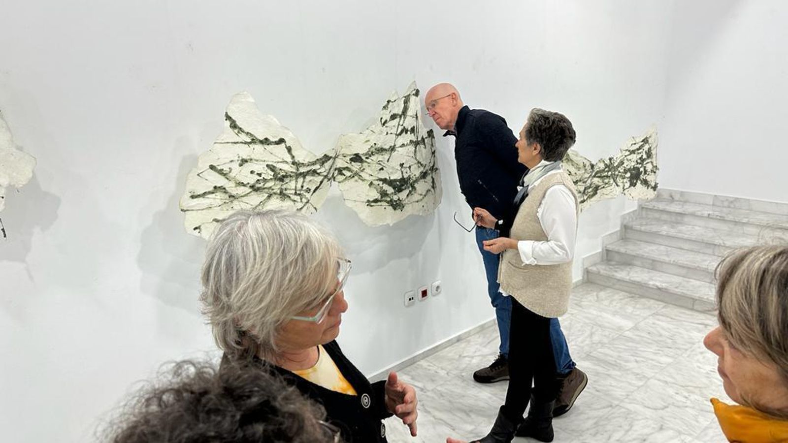 Otro instante de la visita.