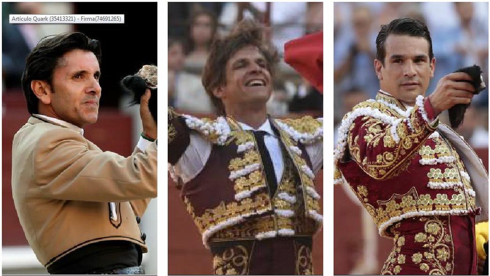 Ventura, El Juli y Manzanares.