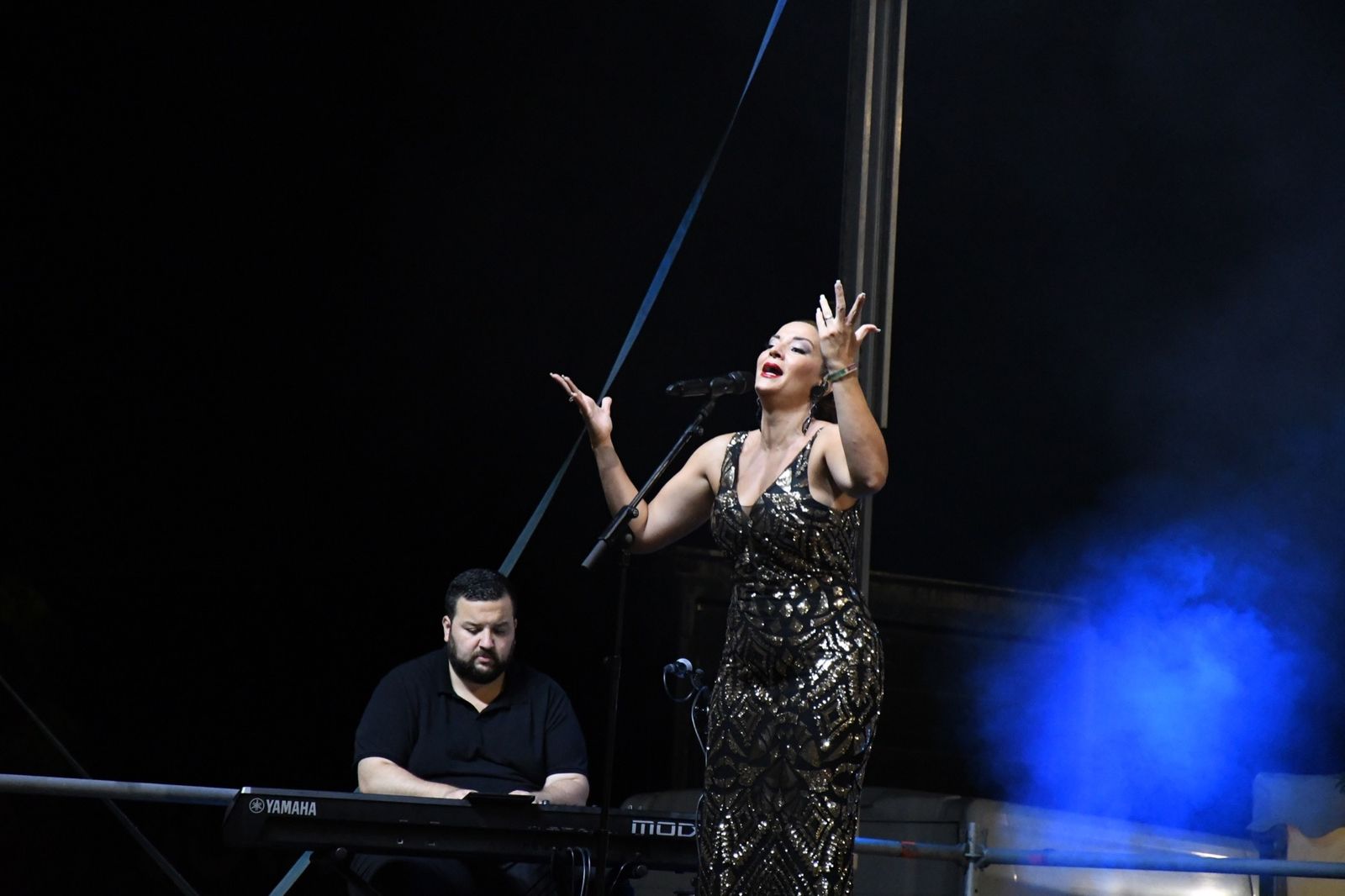 Erika Leiva, durante la actuación.