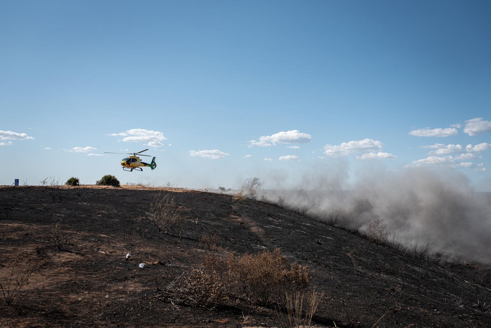 Dan por extinguido el incedio de Villarrasa con 865 hectáreas quemadas