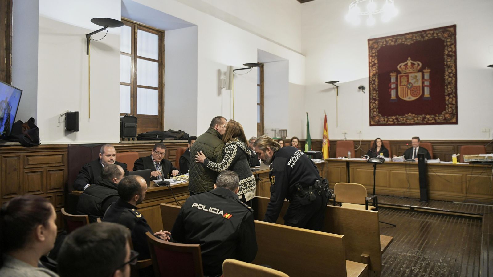 Dos de los acusados durante el juicio celebrado en la Audiencia Provincial de Granada