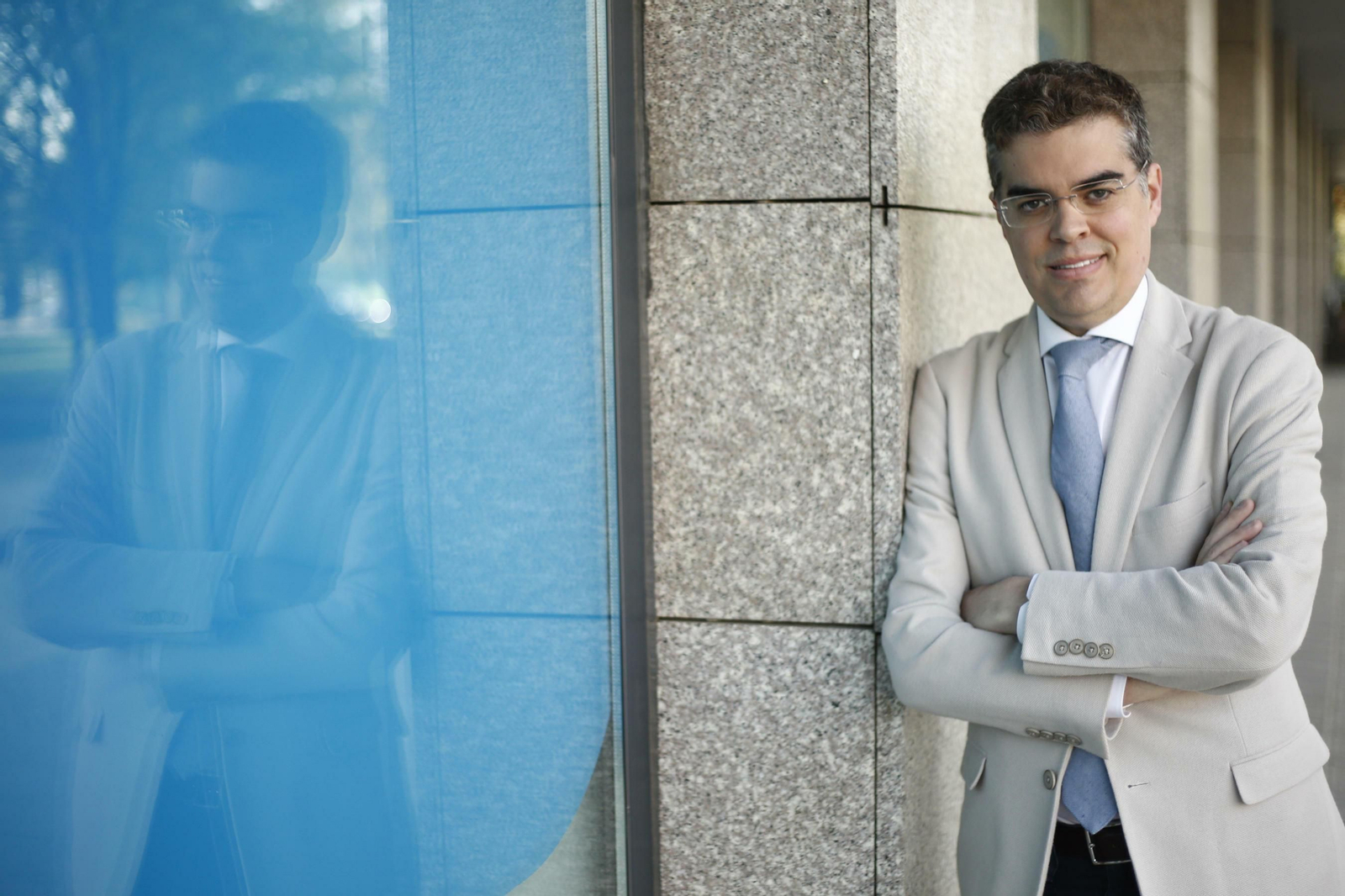 Vicente Azpitarte, en la sede del PP.