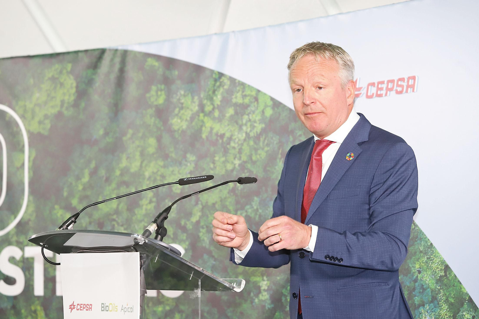 Presentación de la nueva planta de biocombustibles de segunda generación  de Cepsa en Palos de la Frontera (Huelva)