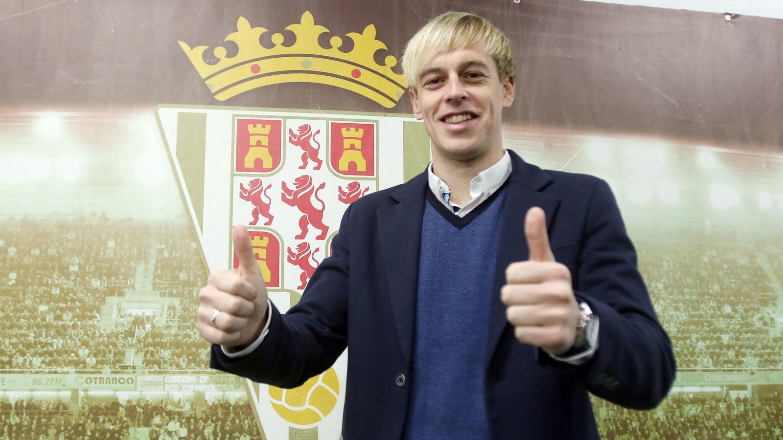 Javi Lara, el día de su presentación como jugador del Córdoba CF, en enero de 2017. Javi Lara, el día de su presentación como jugador del Córdoba CF, en enero de 2017.