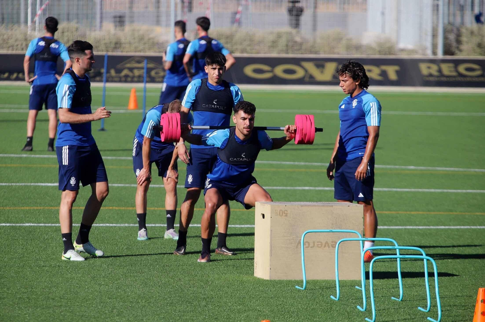Imágenes del entrenamiento del Recre
